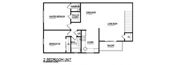 2 BR 1,096 sq.ft.