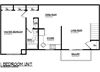 1 BR 872 sq.ft.