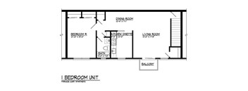 1 BR 765 sq.ft.