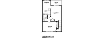 1 BR 763 sq.ft.