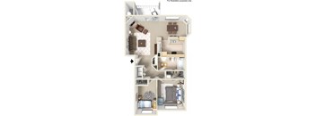 York (Traditional) Floorplan at Abbey Rowe Apartments in Olympia, Washington, WA