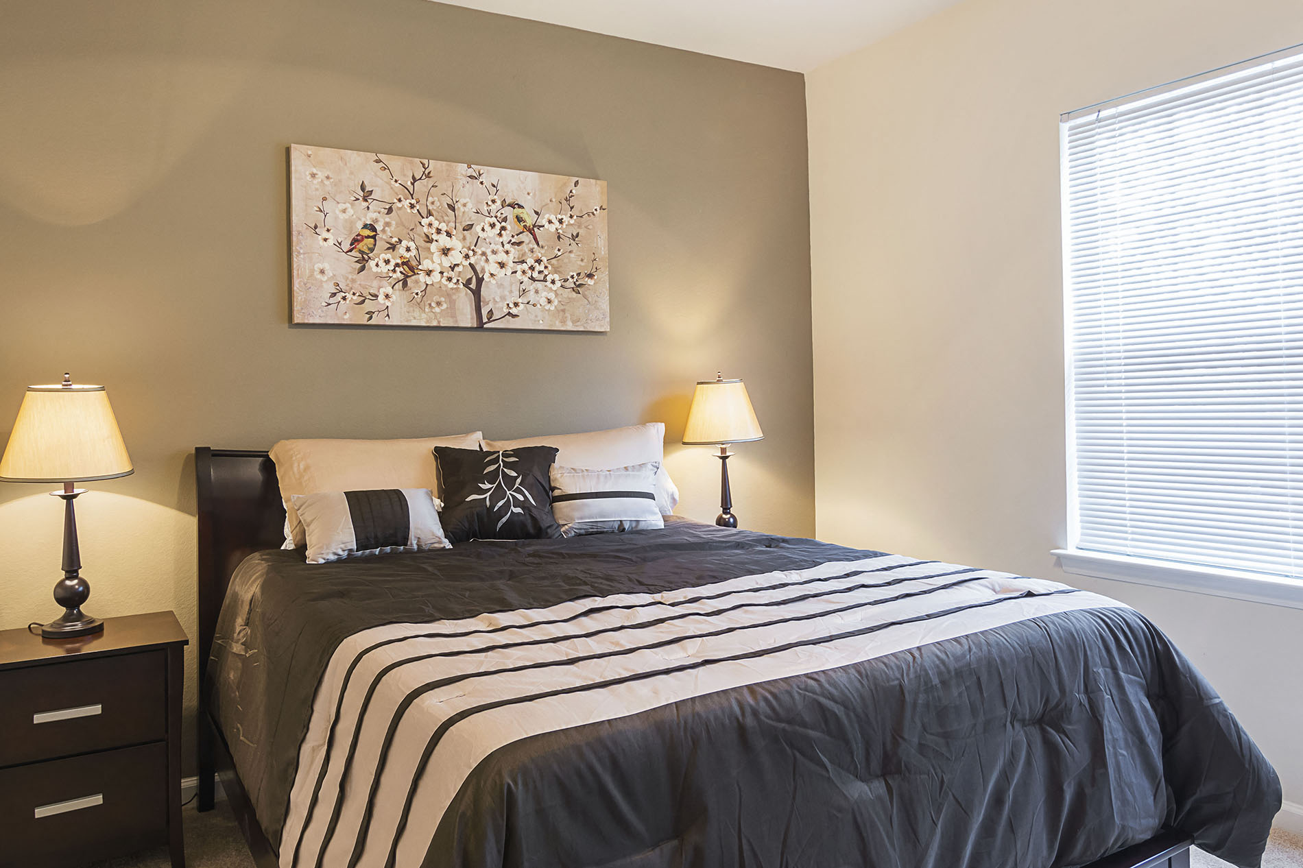 Furnished Guest Bedroom at Ultris Courthouse Square Apartments in Stafford, Virginia, VA