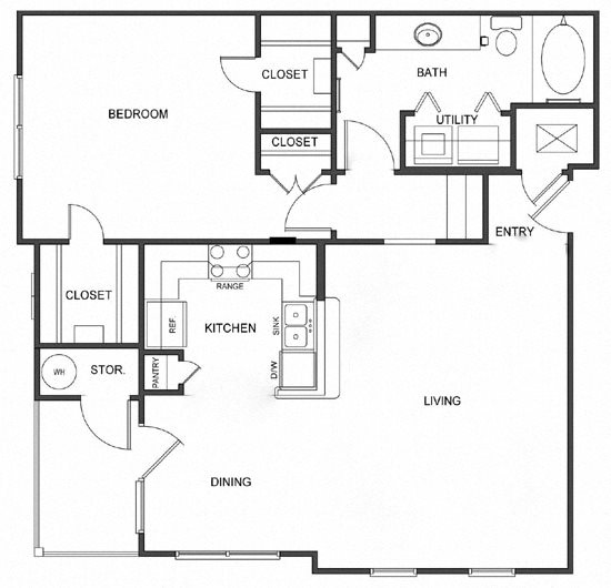 A2 (Corporate/Furnished) Floorplan A2 (Corporate/Furnished) Floorplan at Ultris Island Park