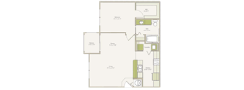 The Cypress (unfurnished) Floorplan at Ultris Oakleaf Plantation