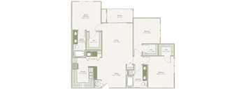 The Royal Palm (unfurnished) Floorplan at Ultris Oakleaf Plantation