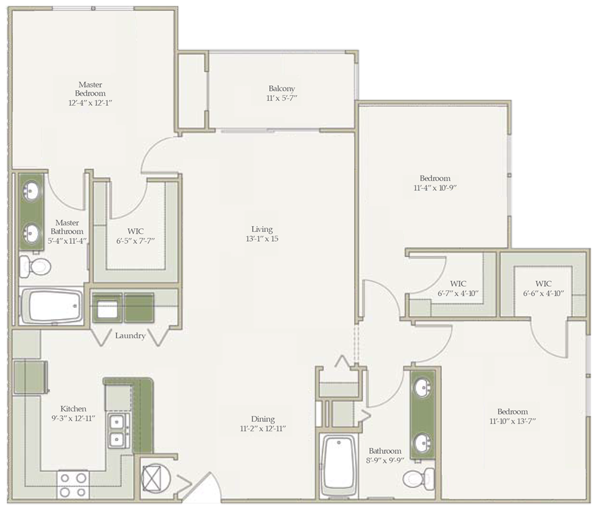 The Royal Palm (unfurnished) Floorplan The Royal Palm (unfurnished) Floorplan at Ultris Oakleaf Plantation
