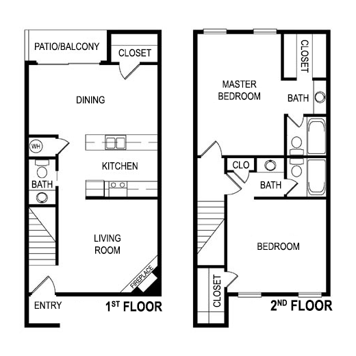 Floor Plan D Floor Plan Dat Laurel Parc Apartments in Shreveport, Louisiana, LA