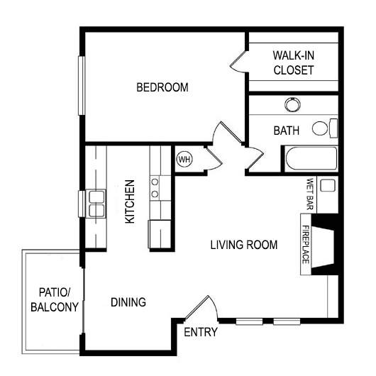 Floor Plan I Floor PLan I at Laurel Parc Apartments in Shreveport, Louisiana, LA