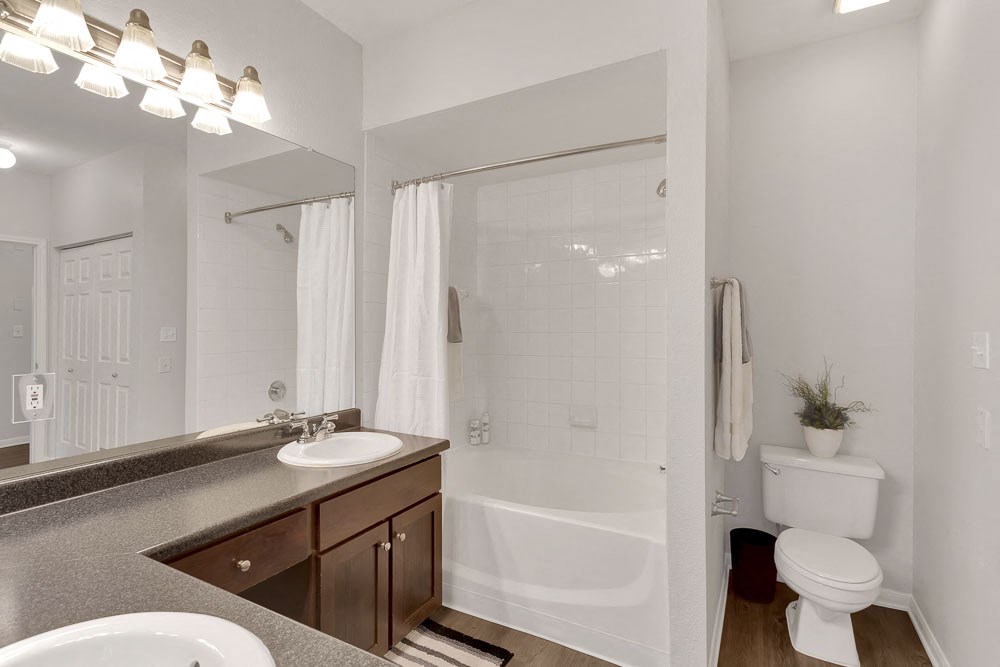 a bathroom with a toilet sink and a shower