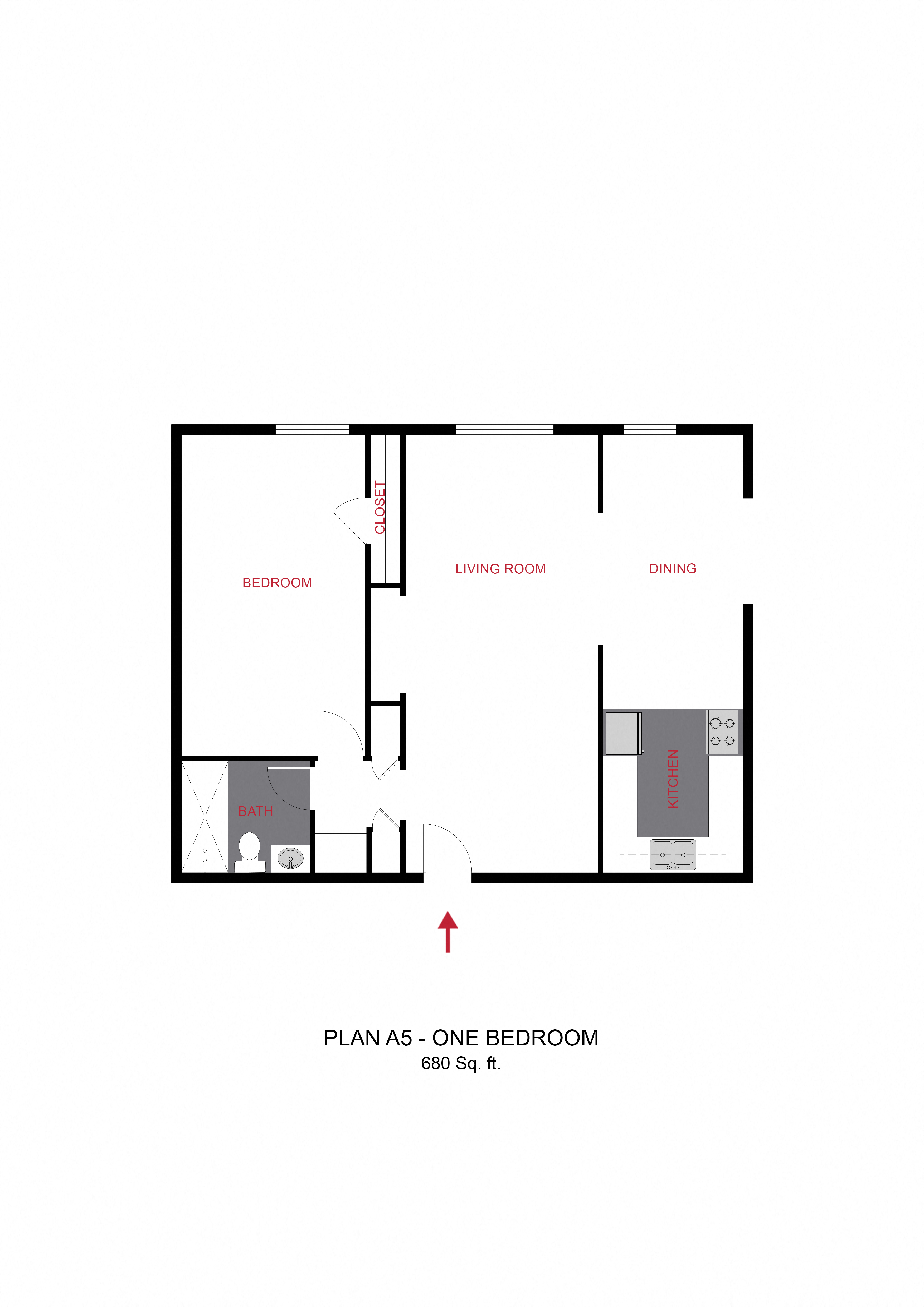 Plan A5 - One Bedroom