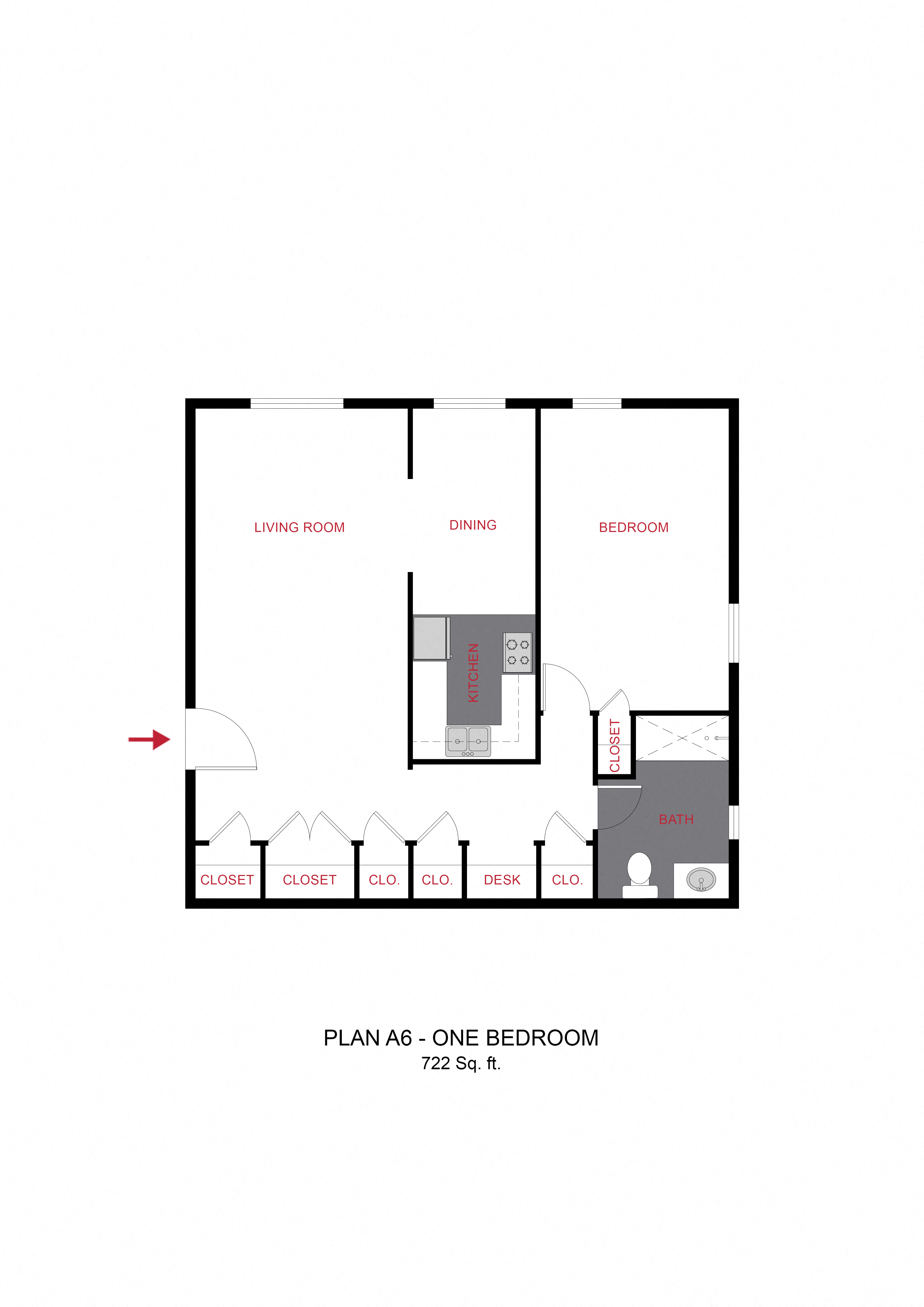 Plan A4 - One Bedroom