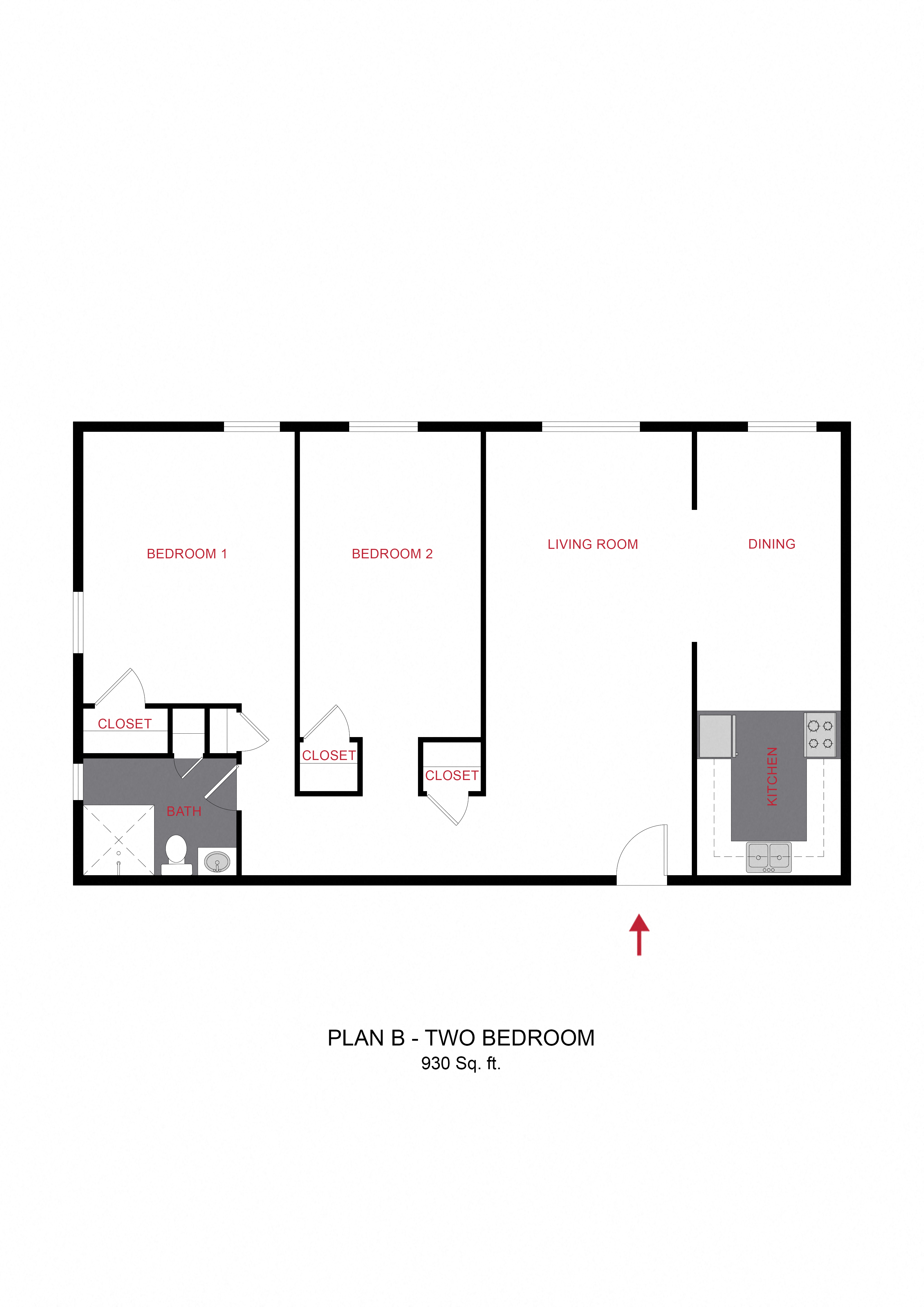 Plan B - Two Bedroom