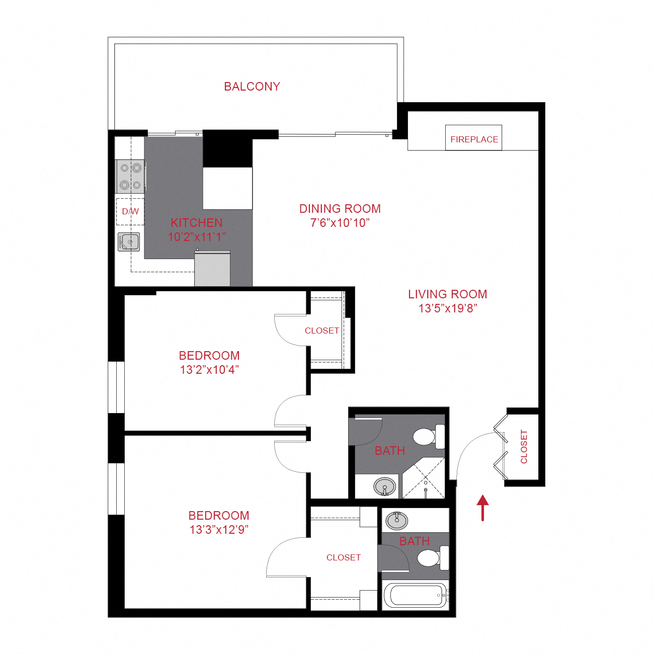 Plan B2 - Two Bedroom