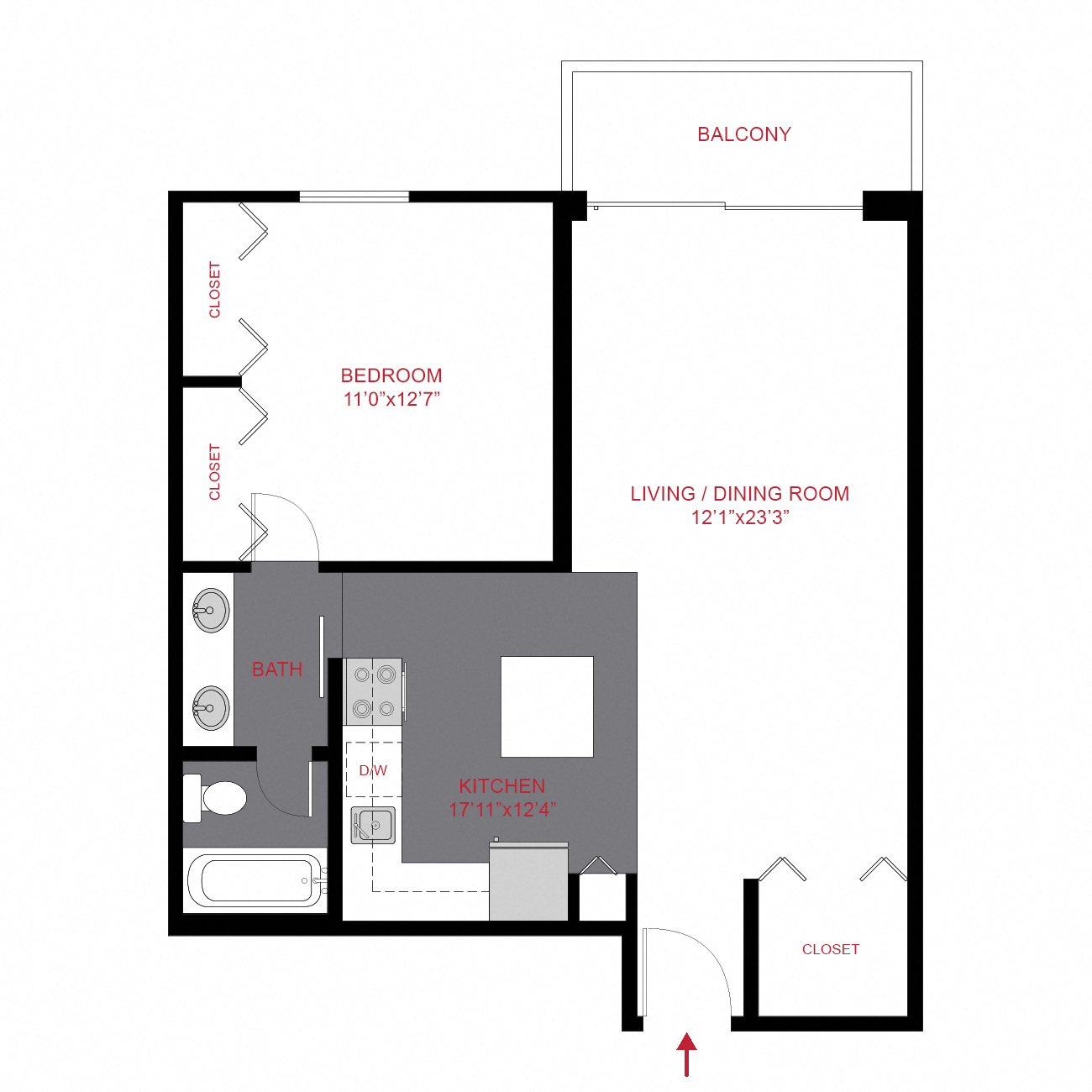 Plan A - One Bedroom