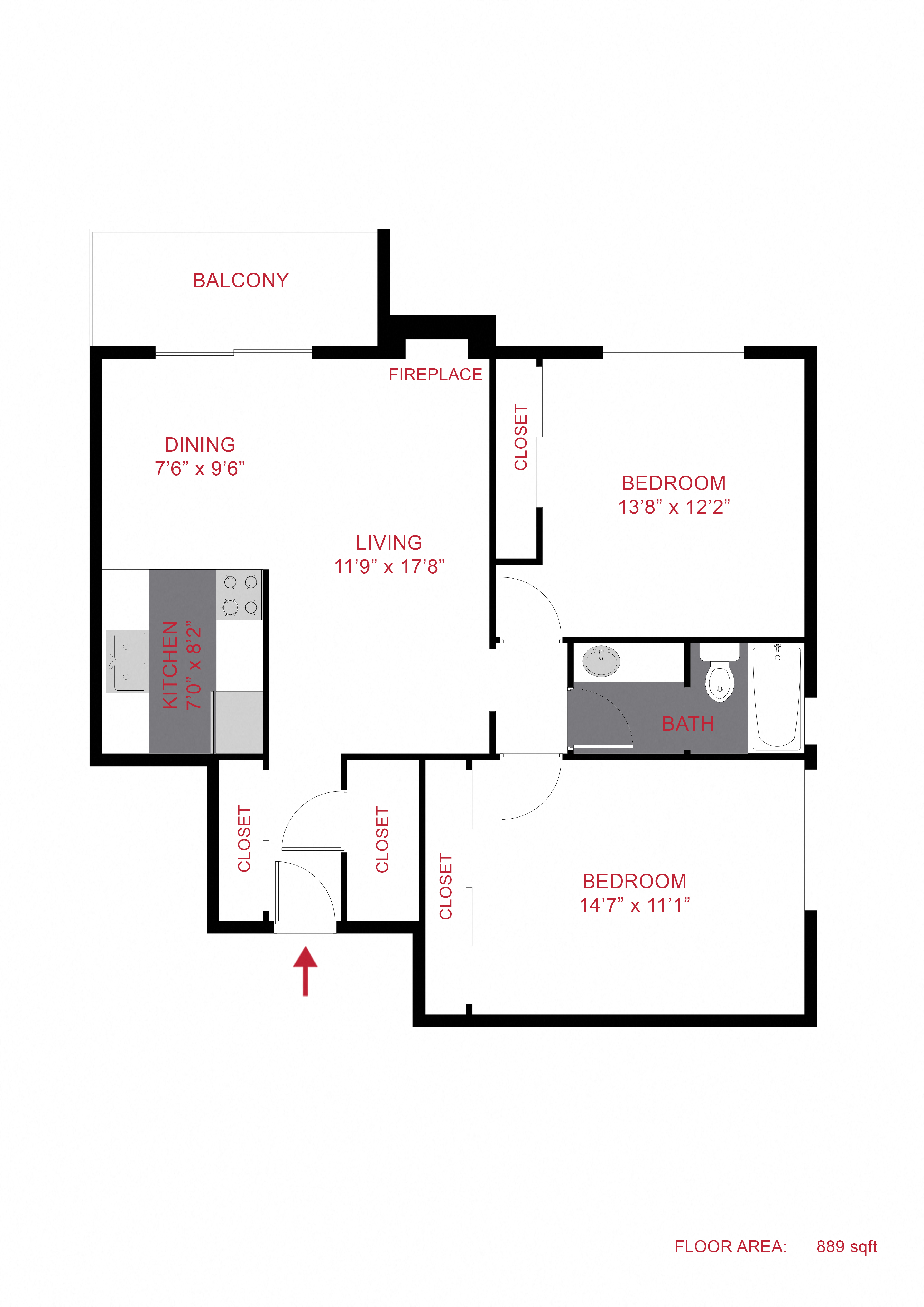 Plan B - Two Bedroom