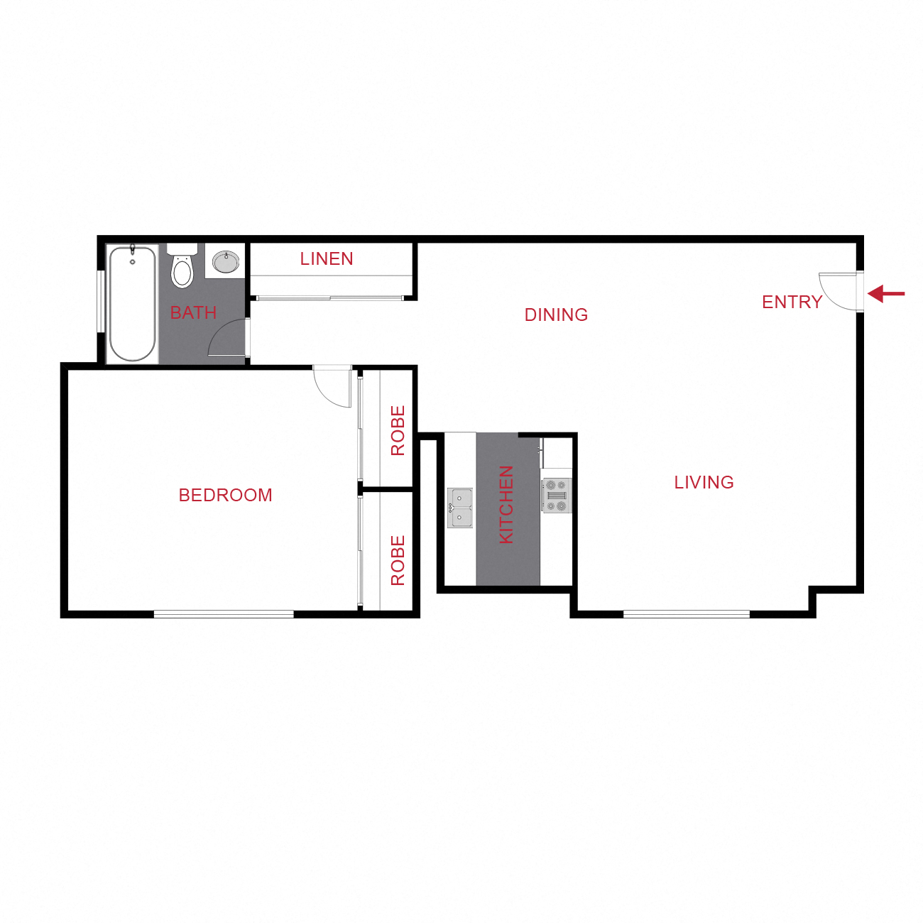 Plan A - One Bedroom