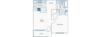 A2 Floor Plan at Willow Brook Crossing Apartments in Houston, TX