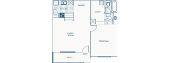 B2 Floor Plan at Willow Brook Crossing Apartments in Houston, TX