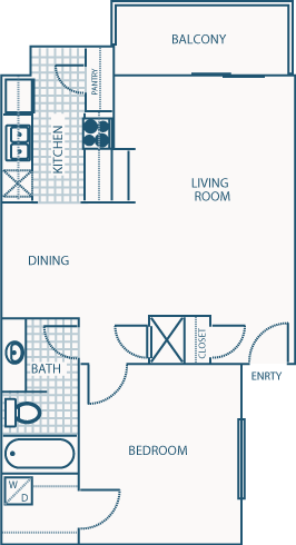 C2 Floor Plan at Willow Brook Crossing Apartments in Houston, TX