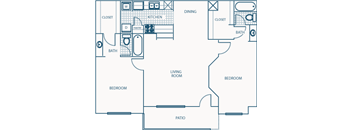 F2 Floor Plan at Willow Brook Crossing Apartments in Houston, TX