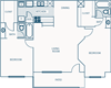 F2 Floor Plan at Willow Brook Crossing Apartments in Houston, TX