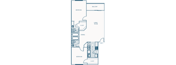G Floor Plan at Willow Brook Crossing Apartments in Houston, TX