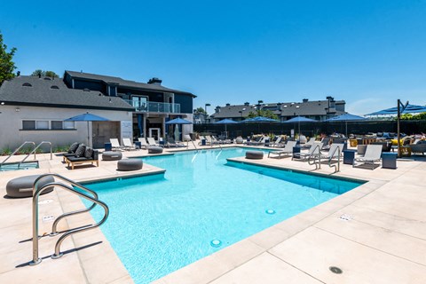 Outdoor pool and jacuzzi at Aliso Creek, Aliso Viejo, CA, 92656