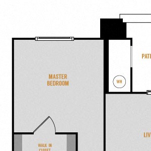 Residence 10 - 2 Bedroom 2 Bath Floor Plan Layout - 1114 Square Feet