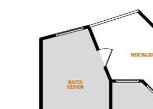 Residence 9 - 2 Bedroom 2 Bath Floor Plan Layout - 1098 Square Feet