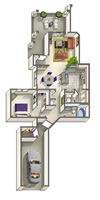 Geneva Classic – 1 Bedroom 1 Bath Floor Plan Layout – 828 Square Feet