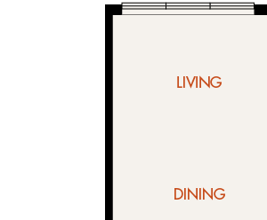 Fuschia - 1 Bedroom 1 Bath Floor Plan Layout - 746 Square Feet