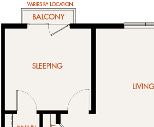 Napier - 2 Bedroom 2 Bath Floor Plan Layout - 1168 Square Feet