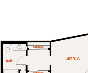 Quartz - 2 Bedroom 2 Bath Floor Plan Layout - 1222 Square Feet