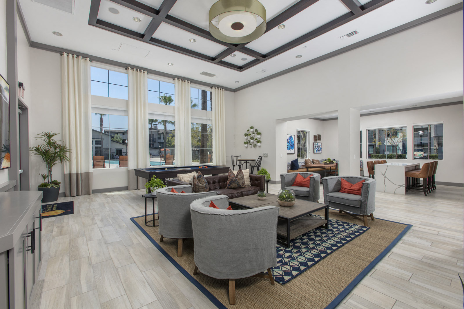 Clubroom seating area