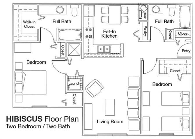 2x2 Floor Plan 2