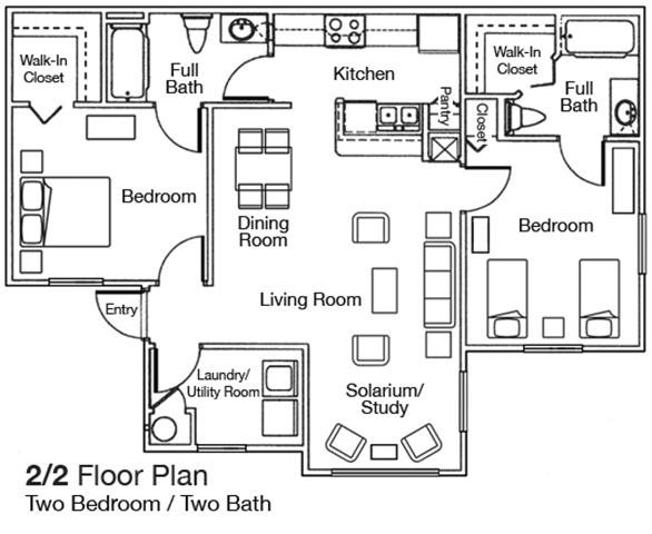 2x2 Floor Plan 2