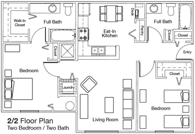 2x2 Floor Plan 2