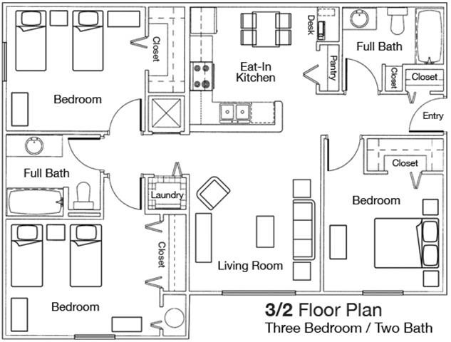 3x2 Floor Plan 3