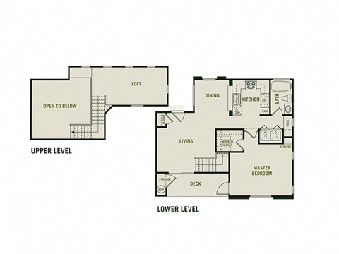 The Kensington - 1 Bedroom 1 Bath Floor Plan Layout - 900 Square Feet