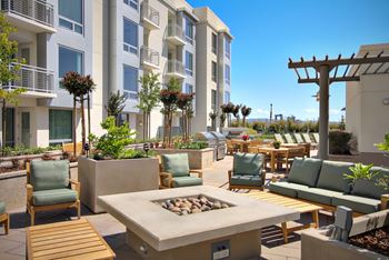 Courtyard Firepit Lounge at Strata at Mission Bay, San Francisco, 94158