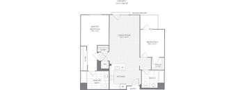 Kennedy - 2 Bedroom 2 Bath Floor Plan Layout - 1047 Square Feet