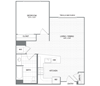 Reagan - 1 Bedroom 1 Bath Floor Plan Layout - 774 Square Feet