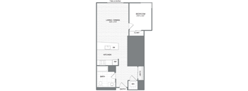 Madison - 1 Bedroom 1 Bath Floor Plan Layout - 772 Square Feet at Venue, San Francisco, CA, 94158