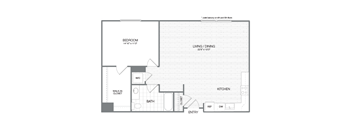 Jefferson - 1 Bedroom 1 Bath Floor Plan Layout - 891 Square Feet at Venue, San Francisco, CA