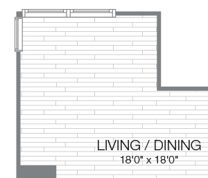 Adams - 1 Bedroom 1 Bath Floor Plan Layout - 913 Square Feet