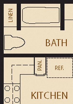 Coastal Oaks Floor Plan Coastal Oaks - 1 Bedroom 1 Bath Floor Plan Layout - 772 Square Feet