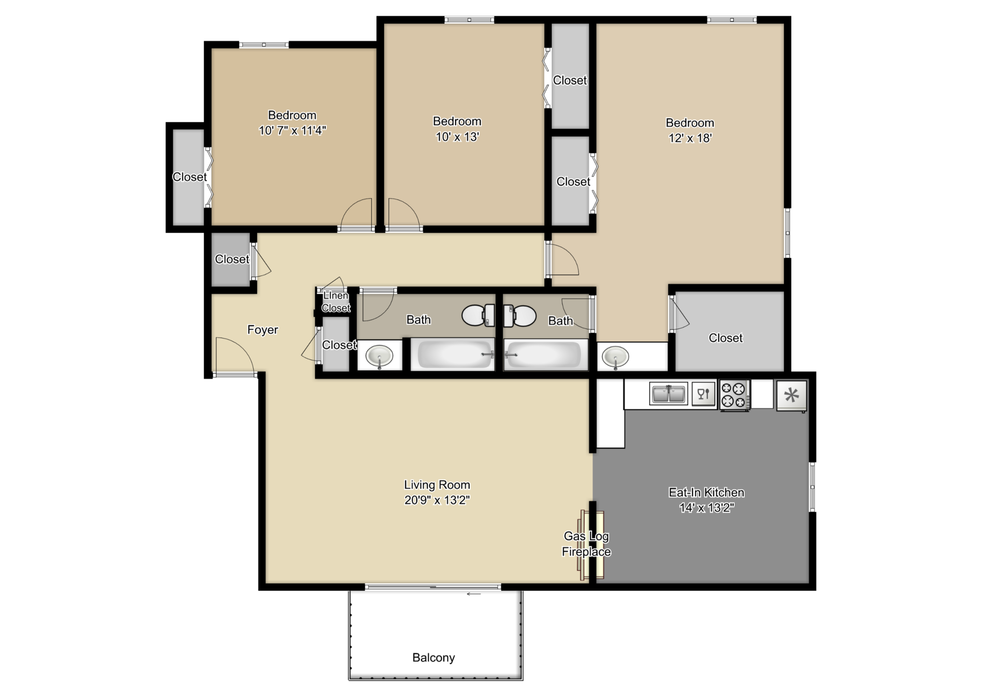 Three Bedroom 2 Bath