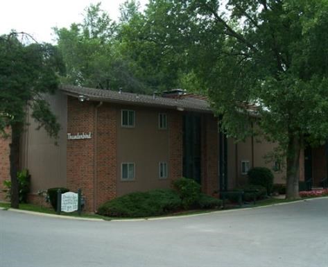 a building with a street in front of it