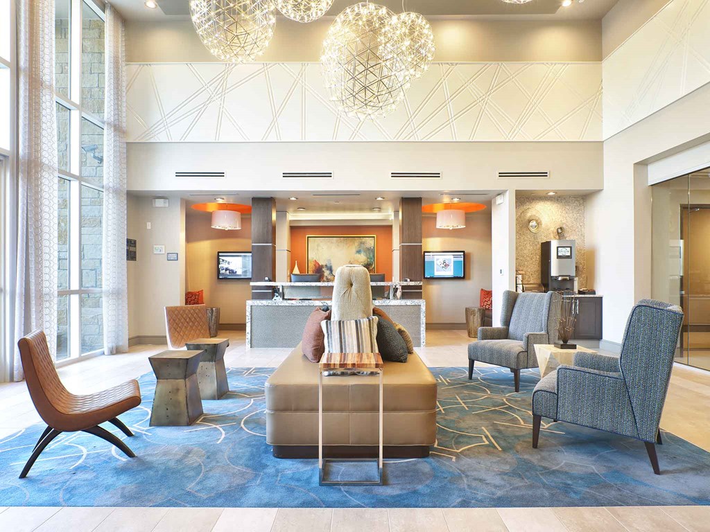 the lobby or reception area at residence inn downtown