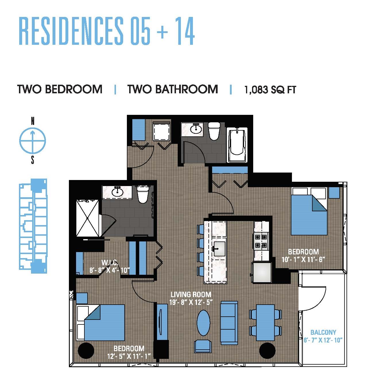 Two Bedroom 05+14 Floor Plan 13